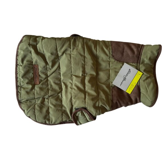 Eddie Bauer Quilted Dog Coat Jacket Sz Large Green New NWT Fall Winter Warmth - Picture 9 of 13